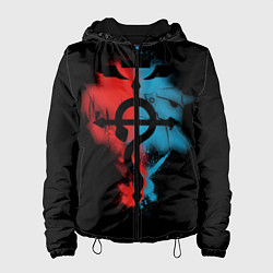 Куртка с капюшоном женская Стальной алхимик, цвет: 3D-черный