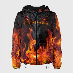 Куртка с капюшоном женская TES: Flame Wolf, цвет: 3D-черный