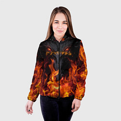 Куртка с капюшоном женская TES: Flame Wolf, цвет: 3D-черный — фото 2