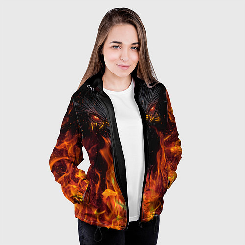 Женская куртка TES: Flame Wolf / 3D-Черный – фото 3