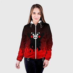 Куртка с капюшоном женская Kumamon: Hell Flame, цвет: 3D-белый — фото 2