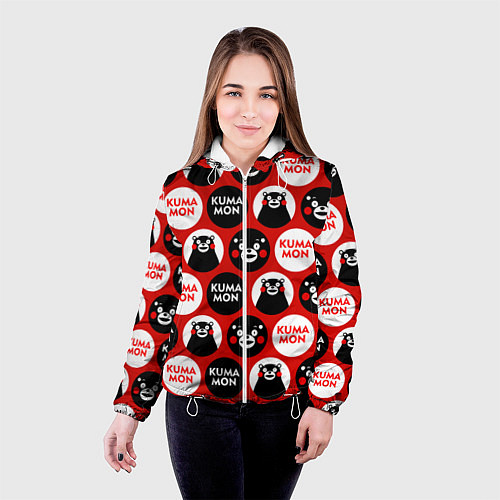 Женская куртка Kumamon Pattern / 3D-Белый – фото 4