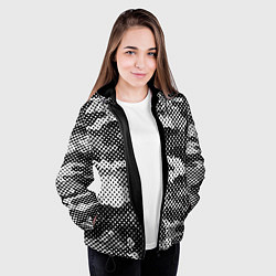 Куртка с капюшоном женская Черный камуфляж, цвет: 3D-черный — фото 2