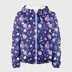 Женская куртка Снежинки и конфетти