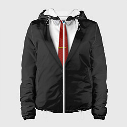 Куртка с капюшоном женская Агент 47, цвет: 3D-белый