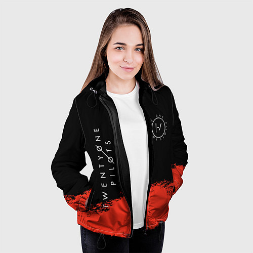 Женская куртка 21 Pilots: Red & Black / 3D-Черный – фото 3