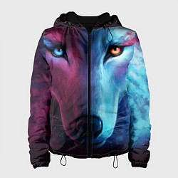 Куртка с капюшоном женская Волчий взгляд, цвет: 3D-черный
