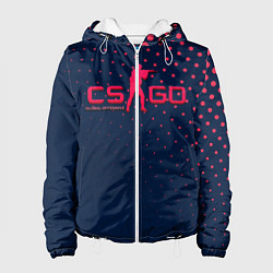 Куртка с капюшоном женская CS:GO Pink Dotted, цвет: 3D-белый