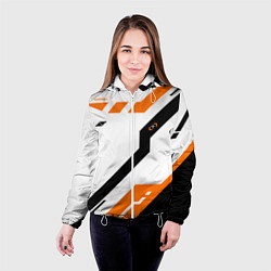 Куртка с капюшоном женская CS:GO Asiimov Light, цвет: 3D-белый — фото 2