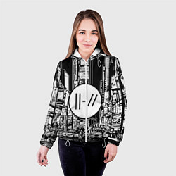 Куртка с капюшоном женская 21 Pilots: Big City, цвет: 3D-белый — фото 2