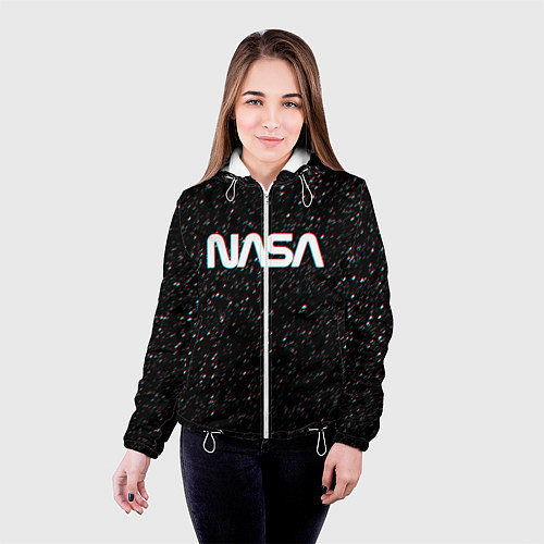 Женская куртка NASA: Space Glitch / 3D-Белый – фото 4
