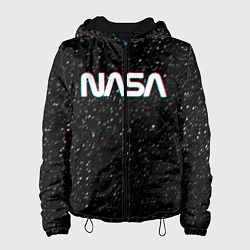 Куртка с капюшоном женская NASA: Space Glitch, цвет: 3D-черный