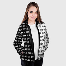 Куртка с капюшоном женская Off-White: Black & White, цвет: 3D-черный — фото 2
