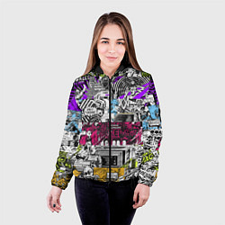 Куртка с капюшоном женская Watch Dogs: Pattern, цвет: 3D-черный — фото 2