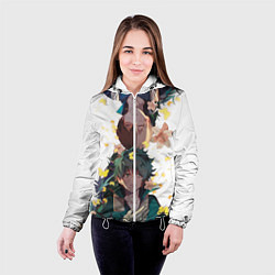 Куртка с капюшоном женская My Hero Academia парни с цветами, цвет: 3D-белый — фото 2