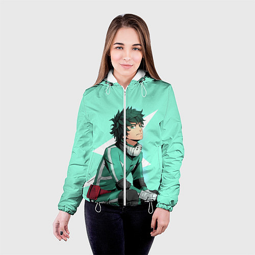 Женская куртка Мидория Изуку / 3D-Белый – фото 4