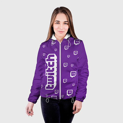 Женская куртка Twitch TV / 3D-Белый – фото 4