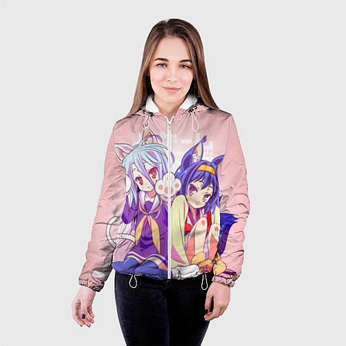 Женская куртка No Game No Life / 3D-Белый – фото 4
