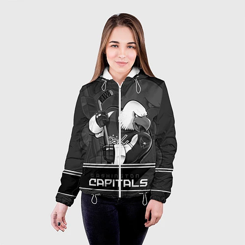 Женская куртка Washington Capitals: Mono / 3D-Белый – фото 4