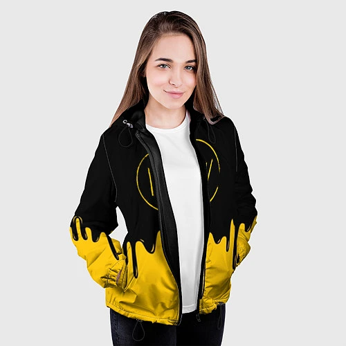 Женская куртка 21 Pilots: Liquid Paint / 3D-Черный – фото 3