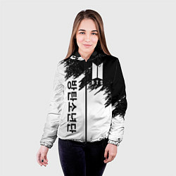 Куртка с капюшоном женская BTS: White & Black, цвет: 3D-черный — фото 2