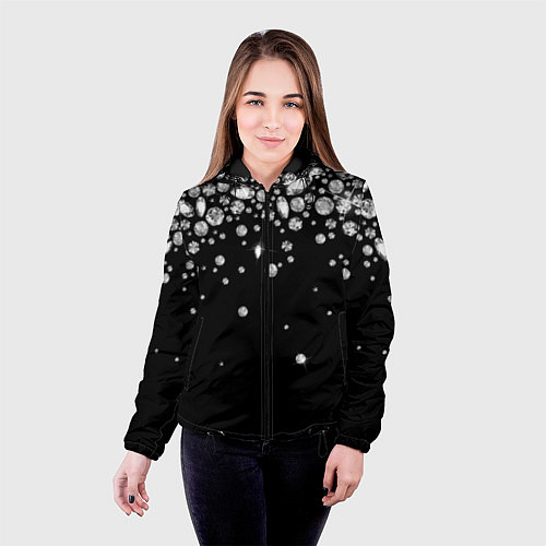 Женская куртка Бриллиантовый дождь / 3D-Черный – фото 4