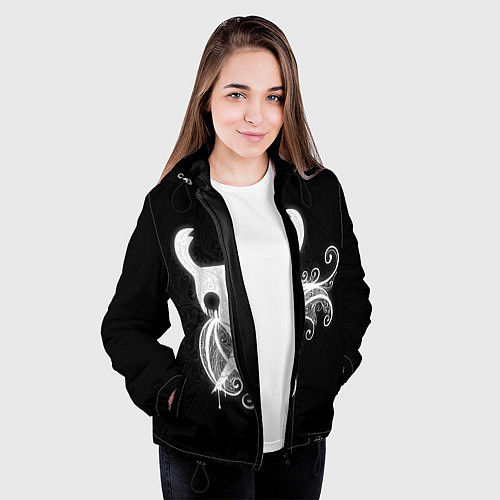 Женская куртка Hollow Knight / 3D-Черный – фото 3