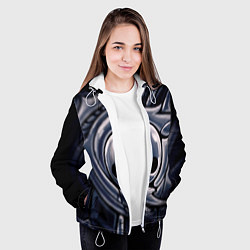 Куртка с капюшоном женская Hollow Knight, цвет: 3D-белый — фото 2