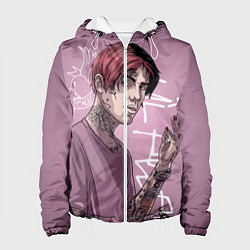 Куртка с капюшоном женская Lil Peep, цвет: 3D-белый