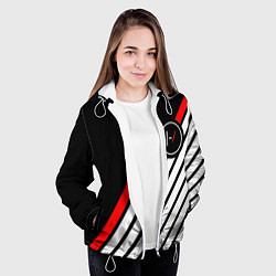 Куртка с капюшоном женская 21 Pilots: Black Logo, цвет: 3D-белый — фото 2