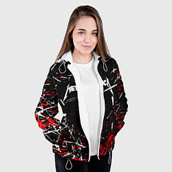 Куртка с капюшоном женская METALLICA, цвет: 3D-белый — фото 2