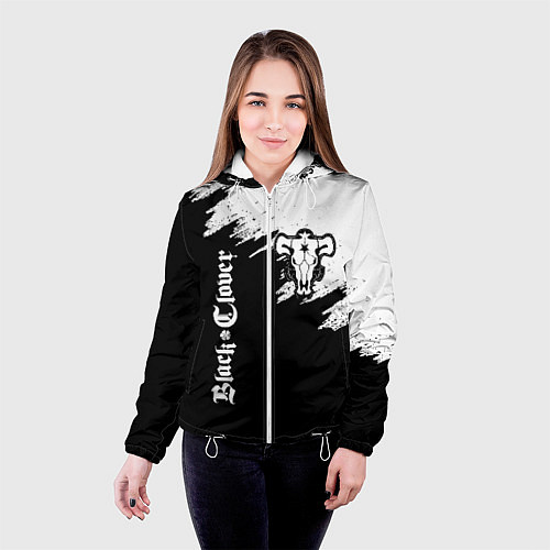 Женская куртка ЧЁРНЫЙ КЛЕВЕР / 3D-Белый – фото 4