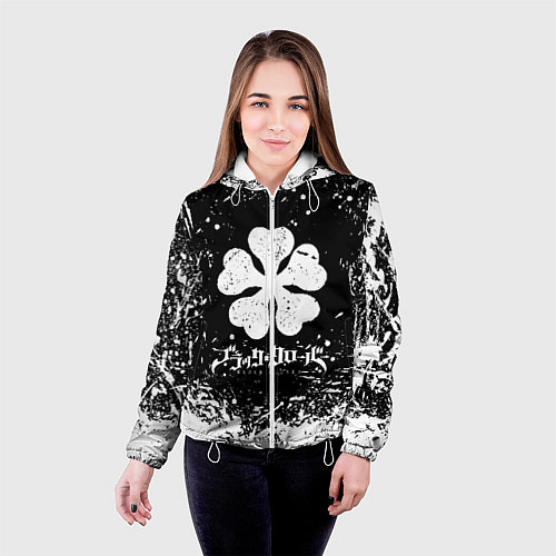 Женская куртка ЧЁРНЫЙ КЛЕВЕР / 3D-Белый – фото 4