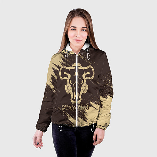 Женская куртка ЧЁРНЫЙ КЛЕВЕР / 3D-Белый – фото 4