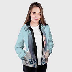 Куртка с капюшоном женская Billie Eilish: Bad Guy, цвет: 3D-черный — фото 2