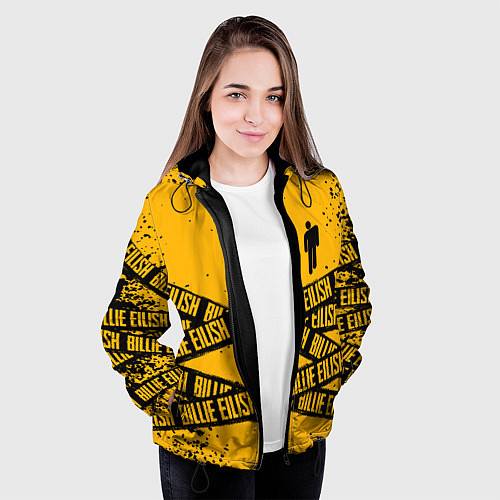 Женская куртка BILLIE EILISH: Yellow Tape / 3D-Черный – фото 3