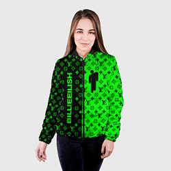 Куртка с капюшоном женская BILLIE EILISH x LV Green, цвет: 3D-черный — фото 2