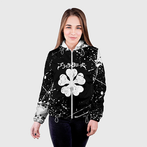 Женская куртка ЧЁРНЫЙ КЛЕВЕР / 3D-Белый – фото 4