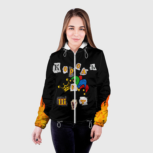 Женская куртка Король и Шут Анархия спина / 3D-Белый – фото 4