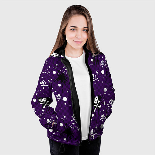 Женская куртка Эмо 2007 фиолетовый фон / 3D-Черный – фото 3