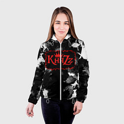 Куртка с капюшоном женская Князь Анархия спина, цвет: 3D-белый — фото 2
