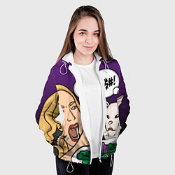 Куртка с капюшоном женская Woman yelling at a cat, цвет: 3D-белый — фото 2