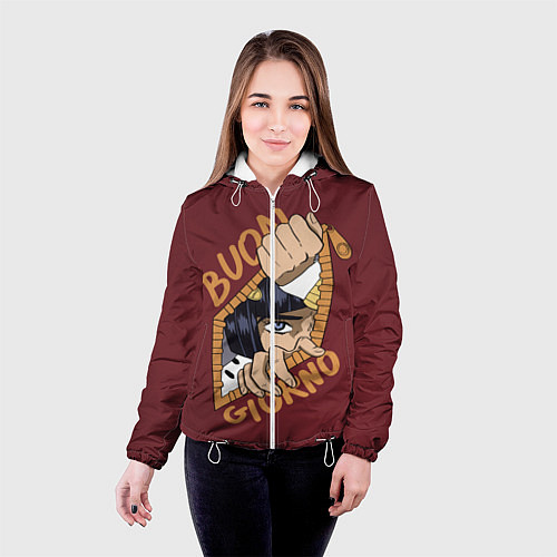 Женская куртка Приключения ДжоДжо / 3D-Белый – фото 4