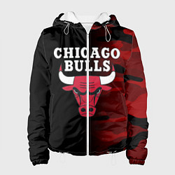 Куртка с капюшоном женская CHICAGO BULLS, цвет: 3D-белый