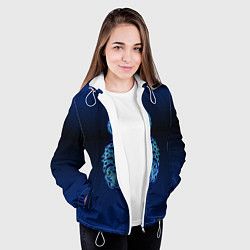 Куртка с капюшоном женская Знаки Зодиака Скорпион, цвет: 3D-белый — фото 2