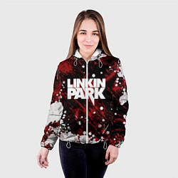 Куртка с капюшоном женская Linkin Park, цвет: 3D-белый — фото 2