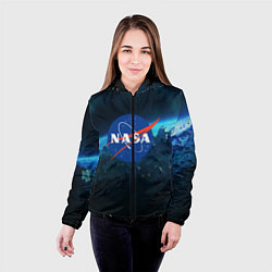 Куртка с капюшоном женская NASA, цвет: 3D-черный — фото 2