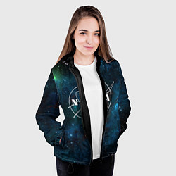 Куртка с капюшоном женская NASA, цвет: 3D-черный — фото 2