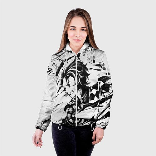 Женская куртка KIMETSU NO YAIBA / 3D-Белый – фото 4