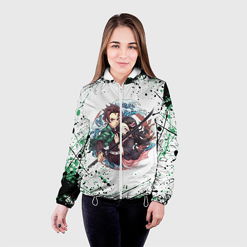 Женская куртка KIMETSU NO YAIBA / 3D-Белый – фото 4